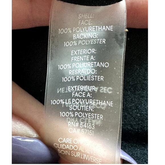 Calvin Klein Black Vegan Leather Sleeveless Dress Women's Size 12 - Picture 6 of 7